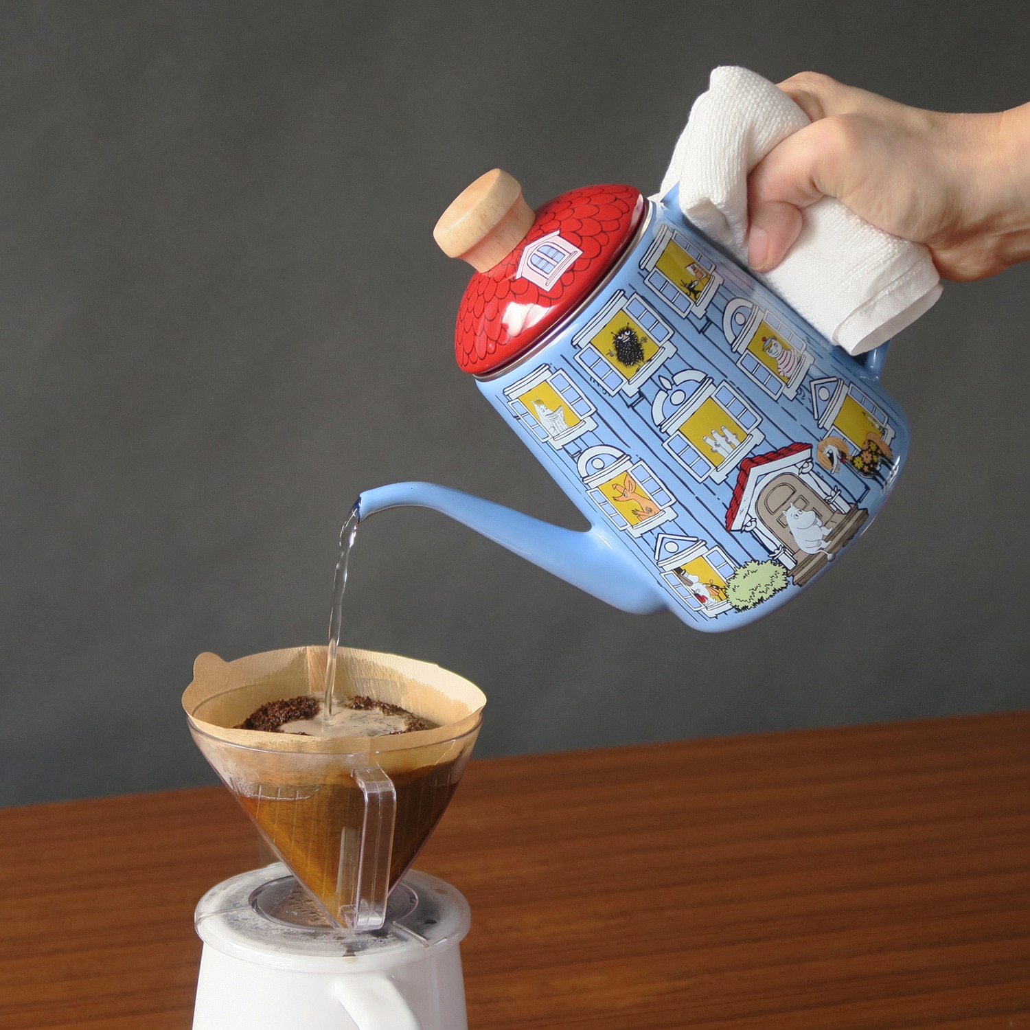 富士ホーロー ムーミンハウス ドリップポット1L