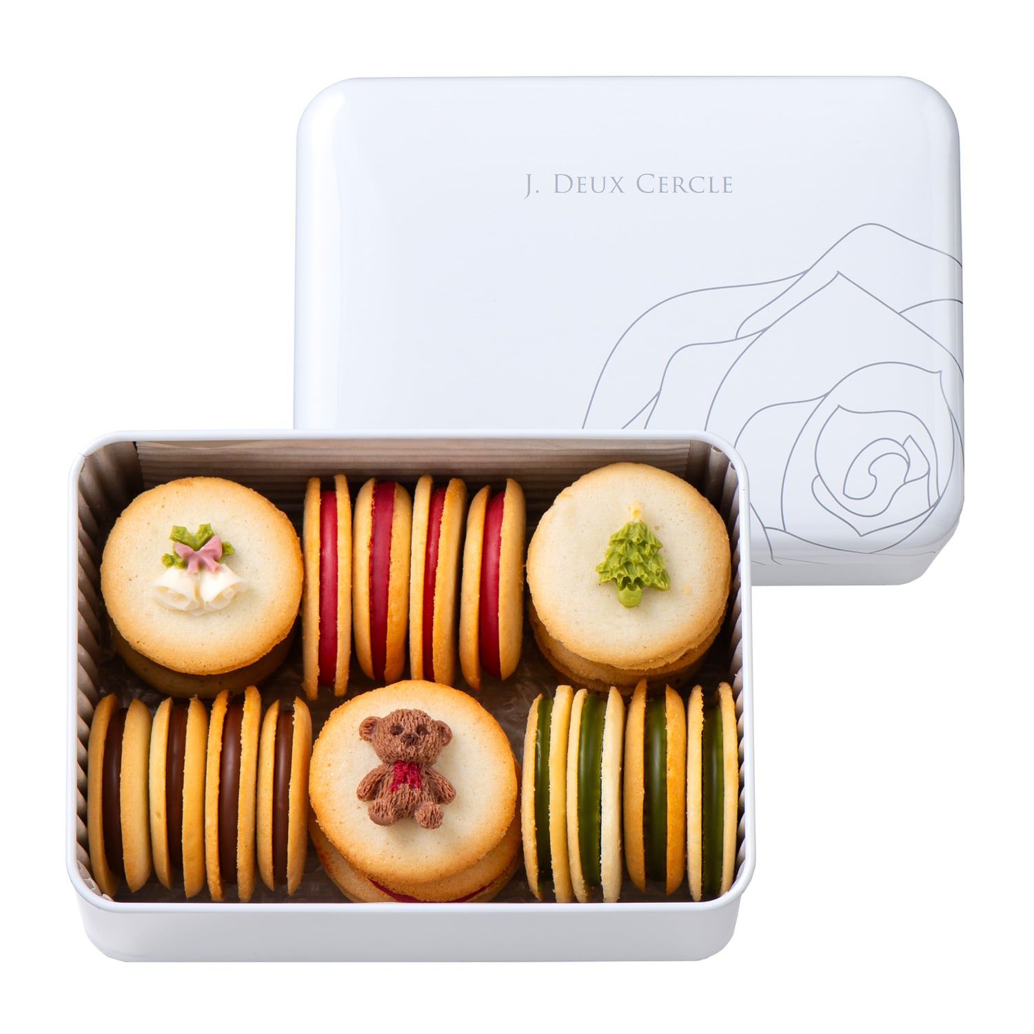 ジェイ・ドゥ・セルクル サンドラングドシャ クリスマス缶