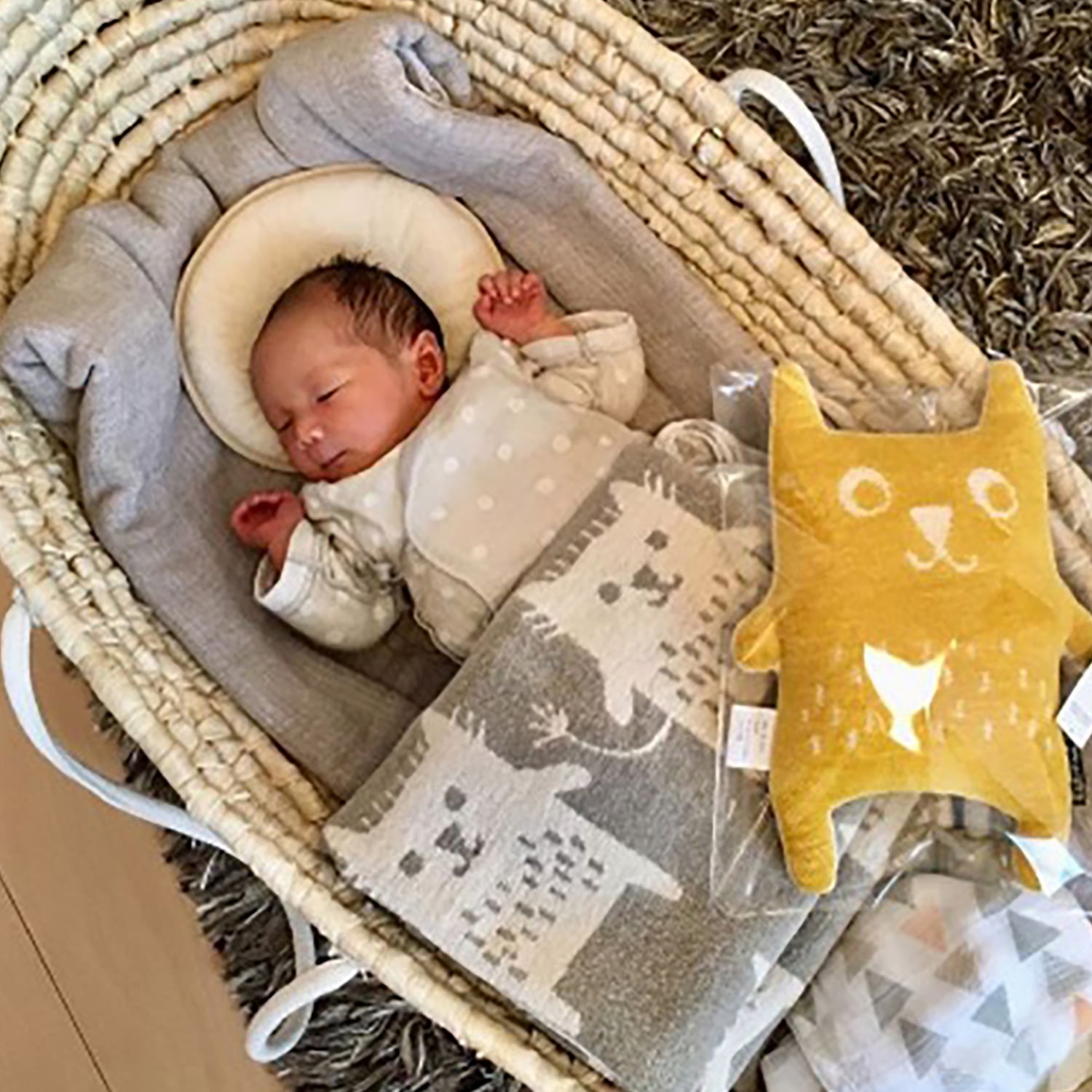 クリッパン ミニコットンブランケット グレー