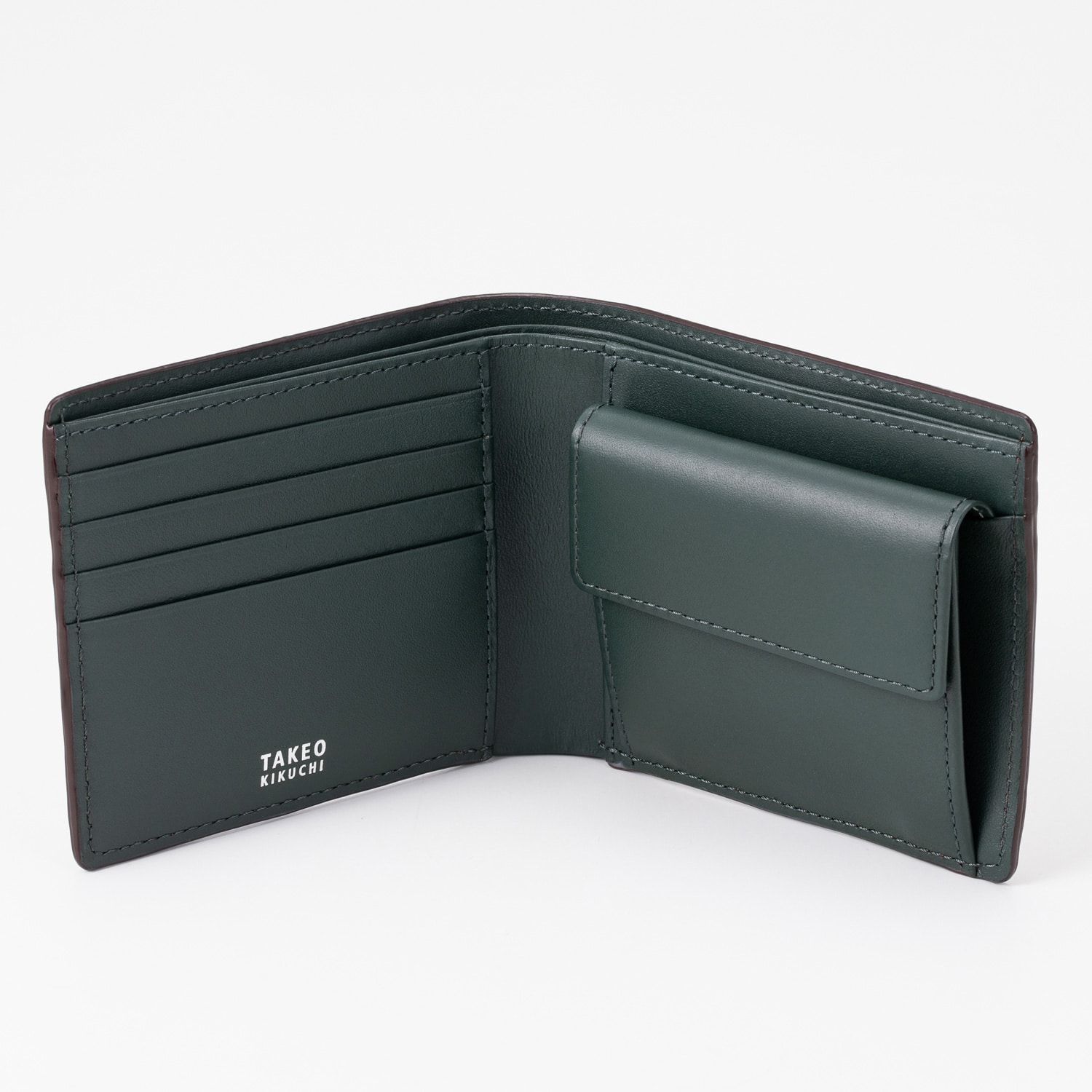 タケオキクチ 二つ折財布 チョコ