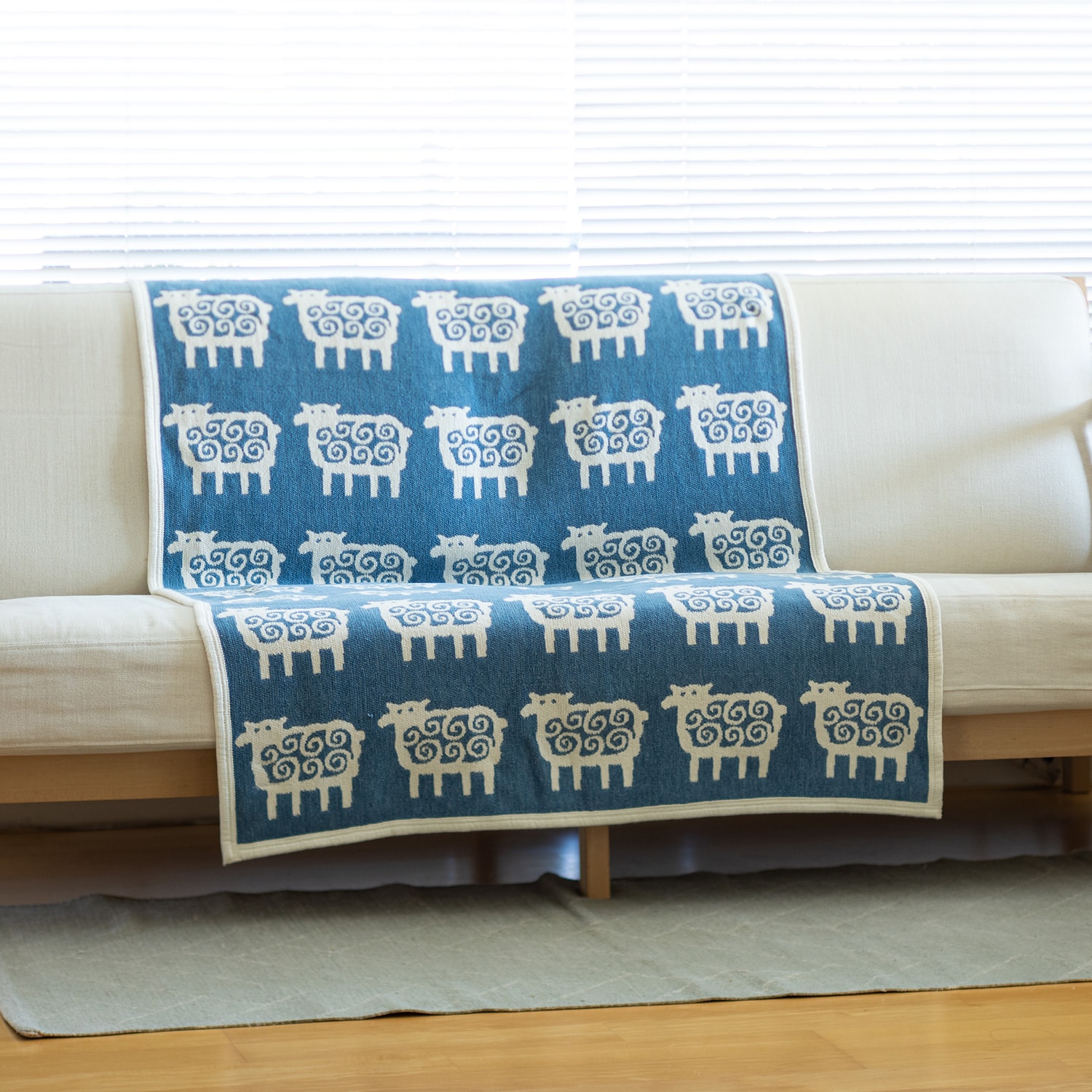 クリッパン ハーフコットンブランケット ブルー