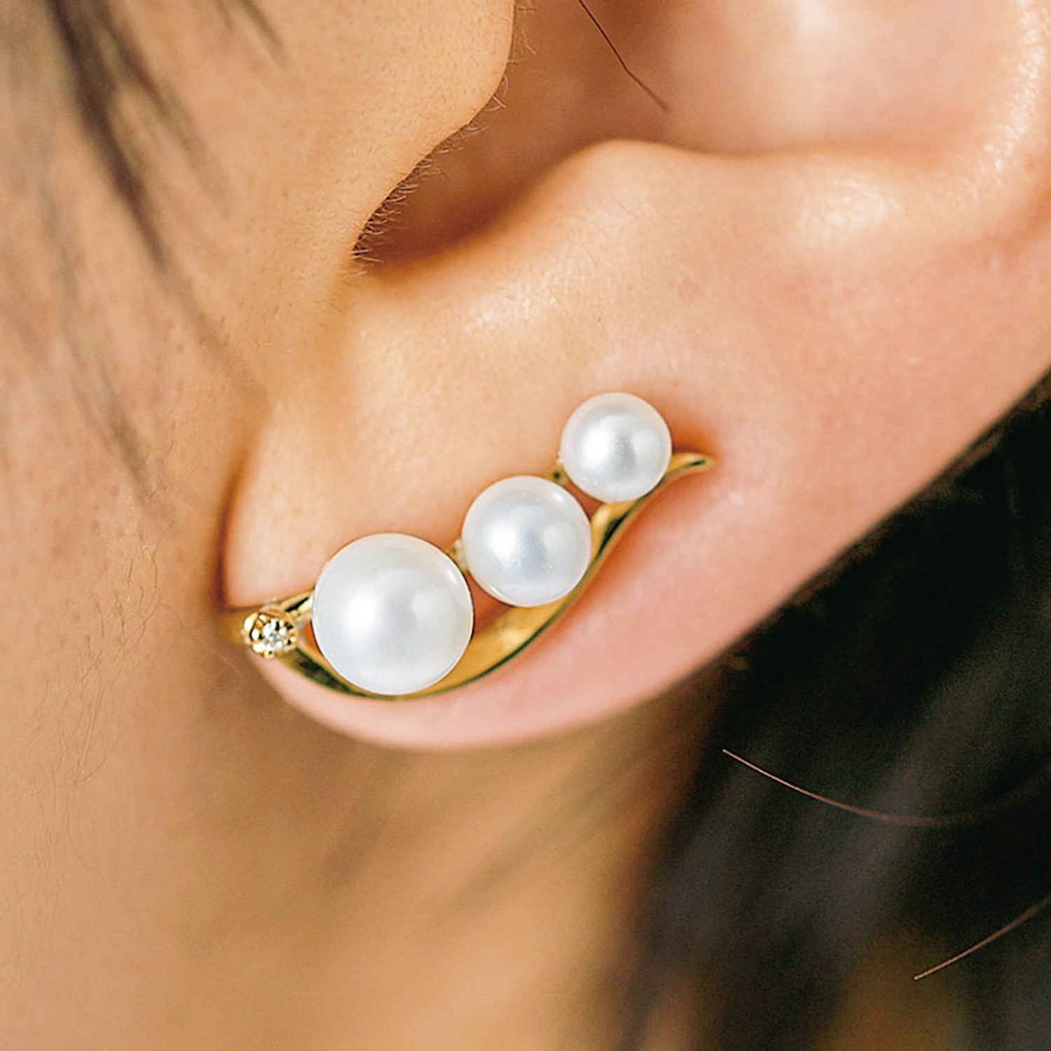 ジュエリーティント すずらんイヤーピン ゴールド