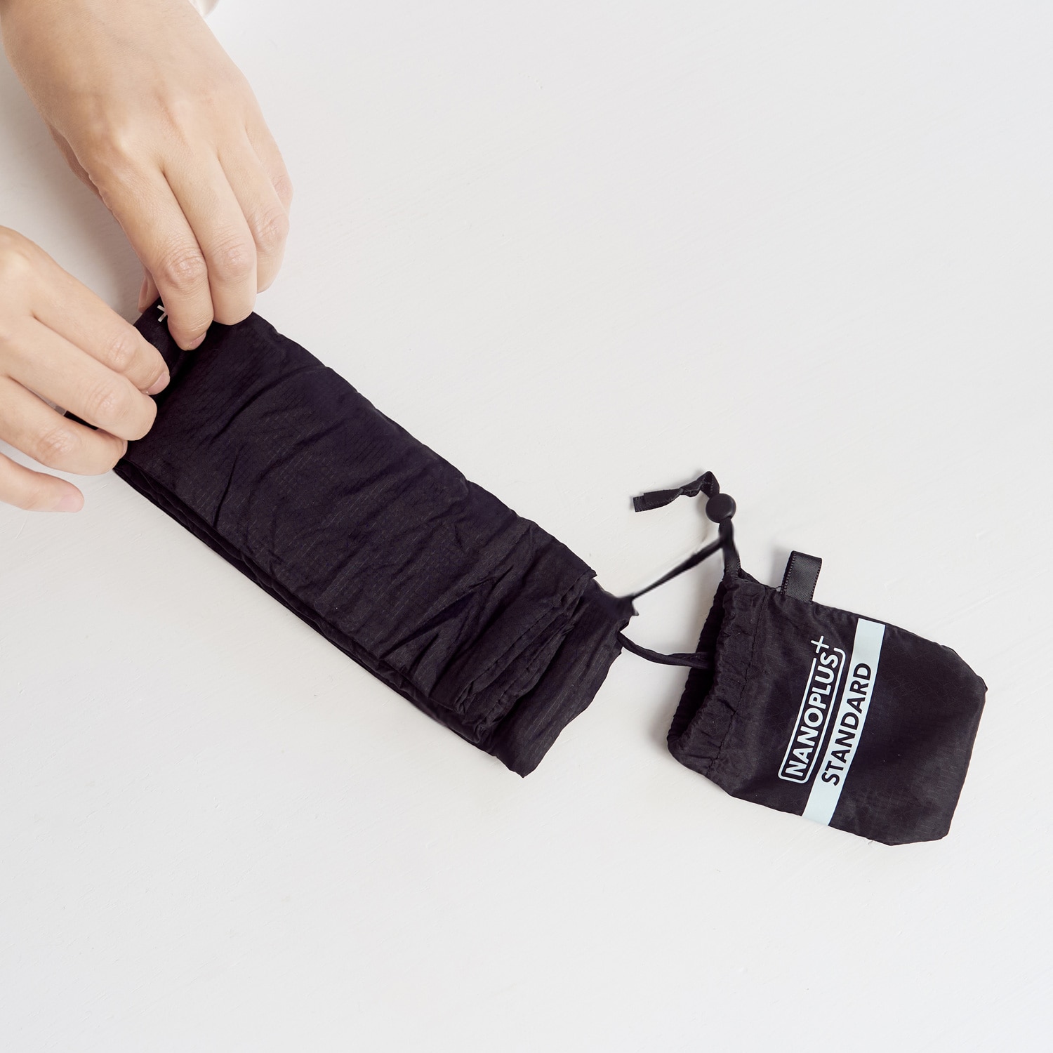 ナノプラス エコバッグ2個セット ブラック・ペールブルー