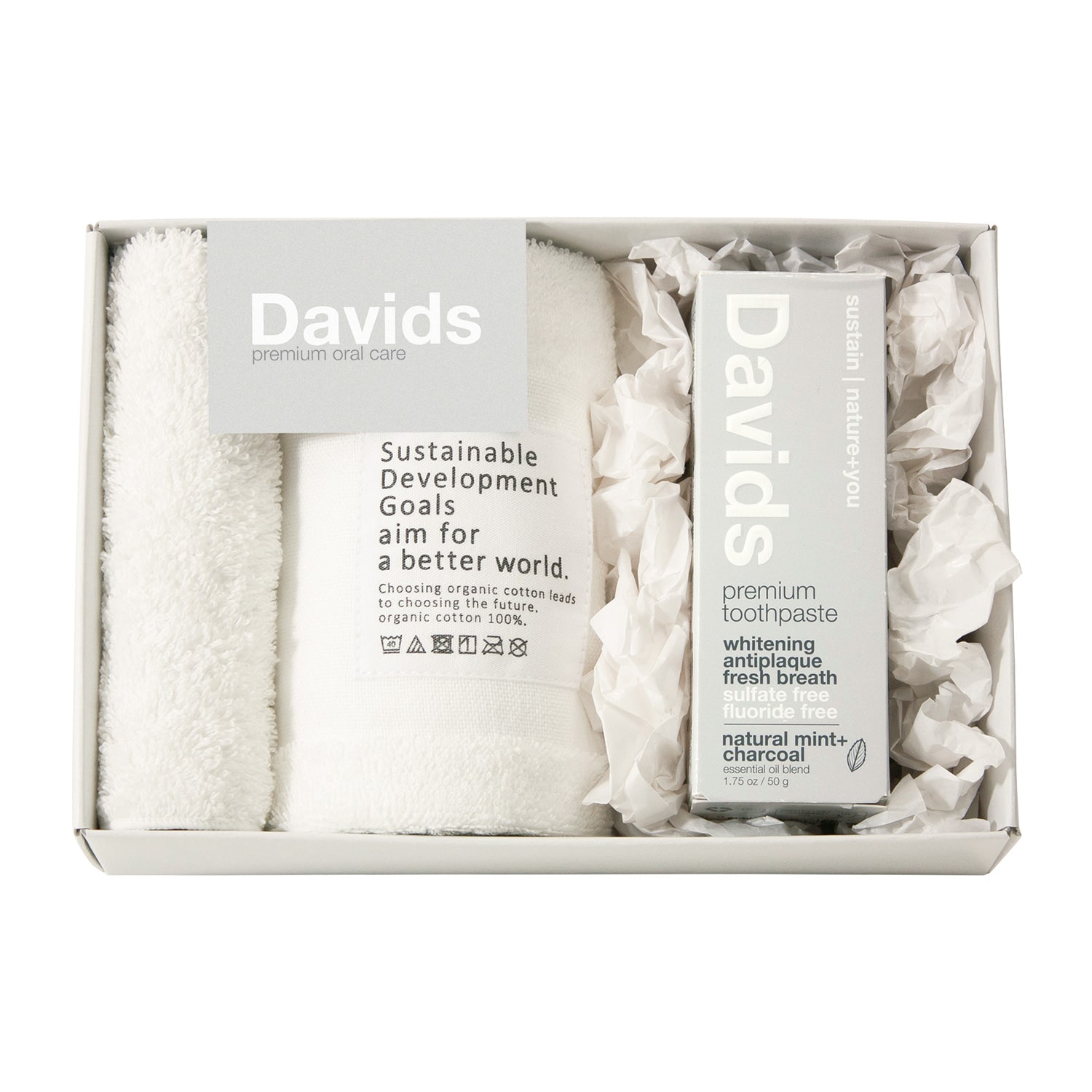 デイヴィッズ ホワイトニングトゥースペースト・タオルセット