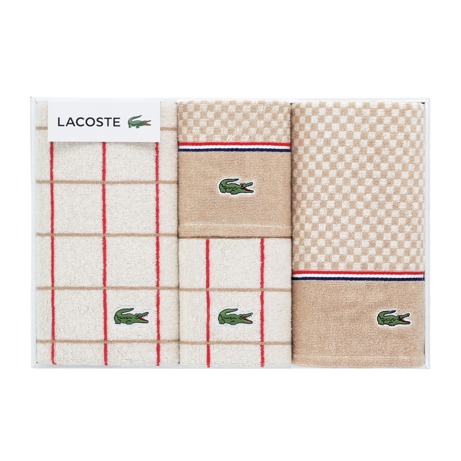 ラコステ タオルセット アイボリー
