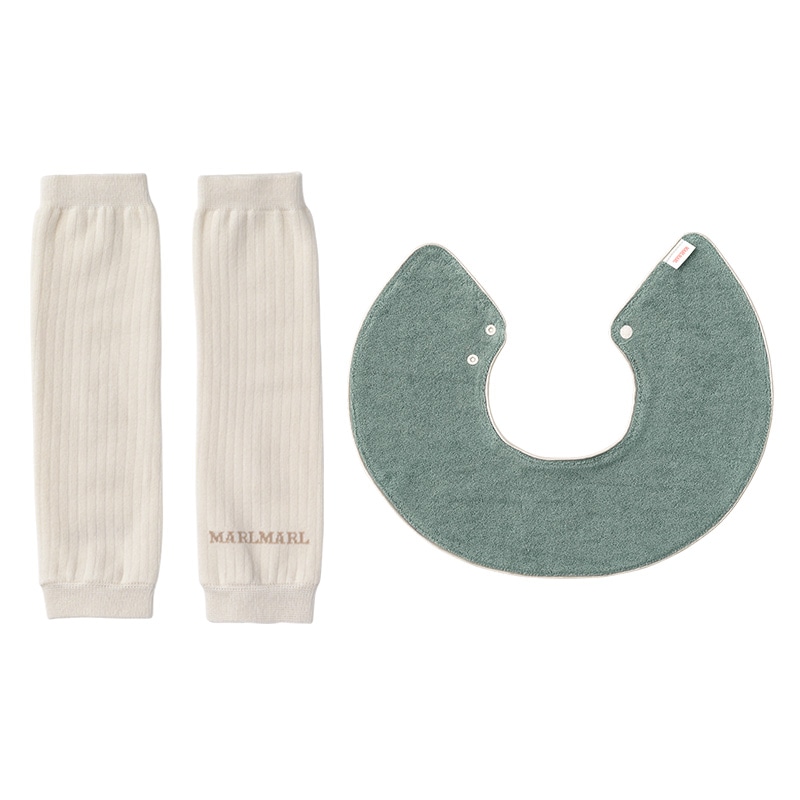 マールマール スタイ&レッグウォーマーセット 	〈スタイ〉ピスタチオ〈レッグウォーマー〉ホワイト