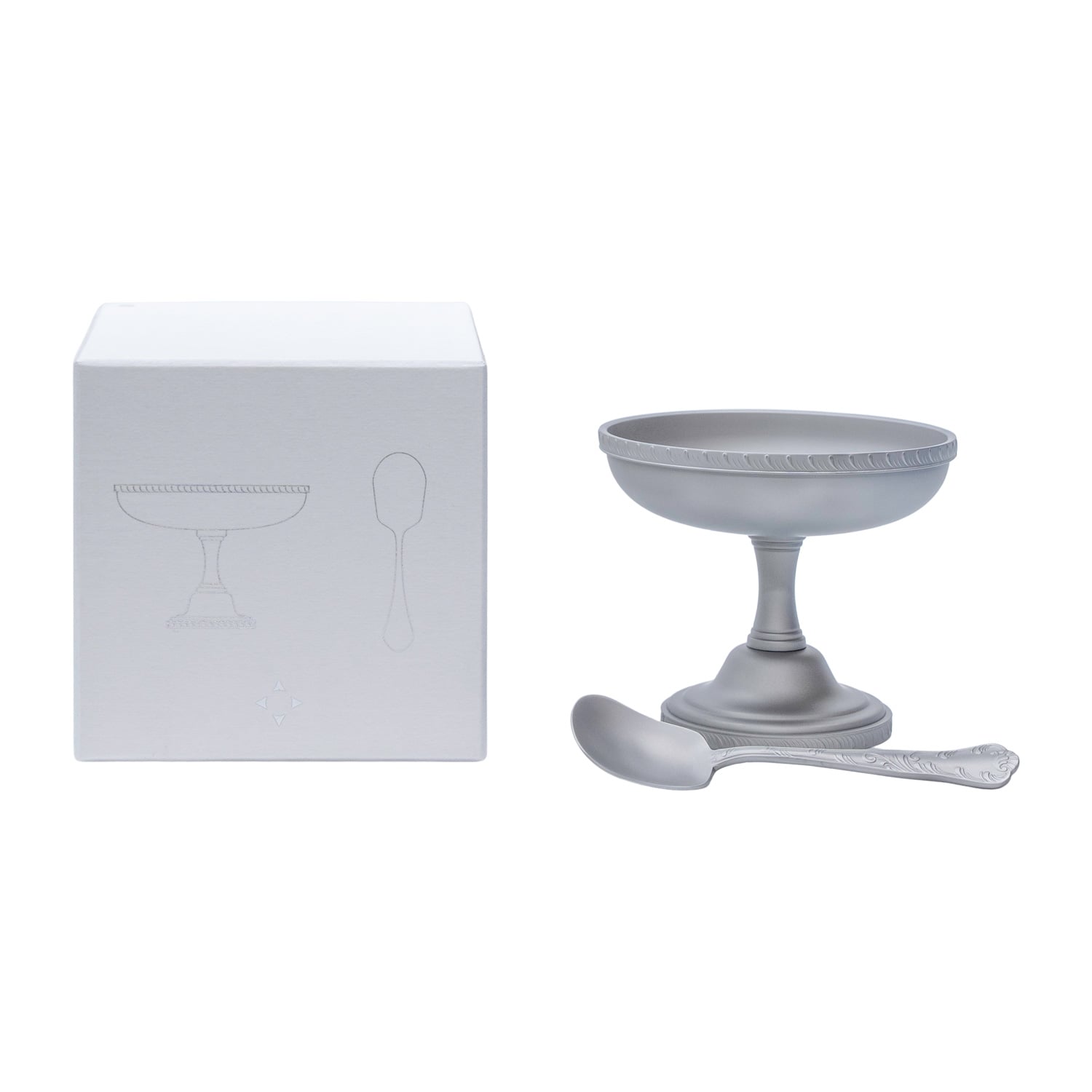 AS IT IS アイスクリームカップ&スプーン ホワイト ホワイト