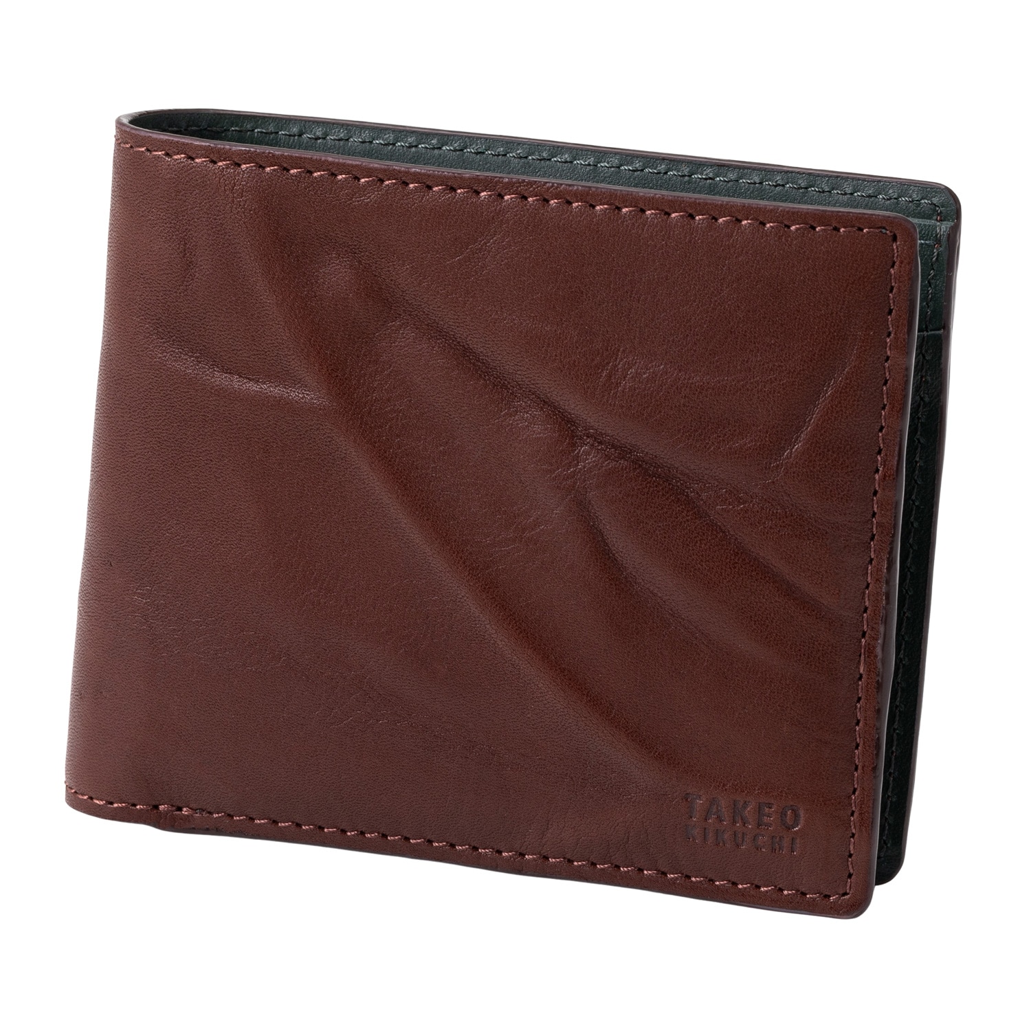タケオキクチ 二つ折財布 チョコ