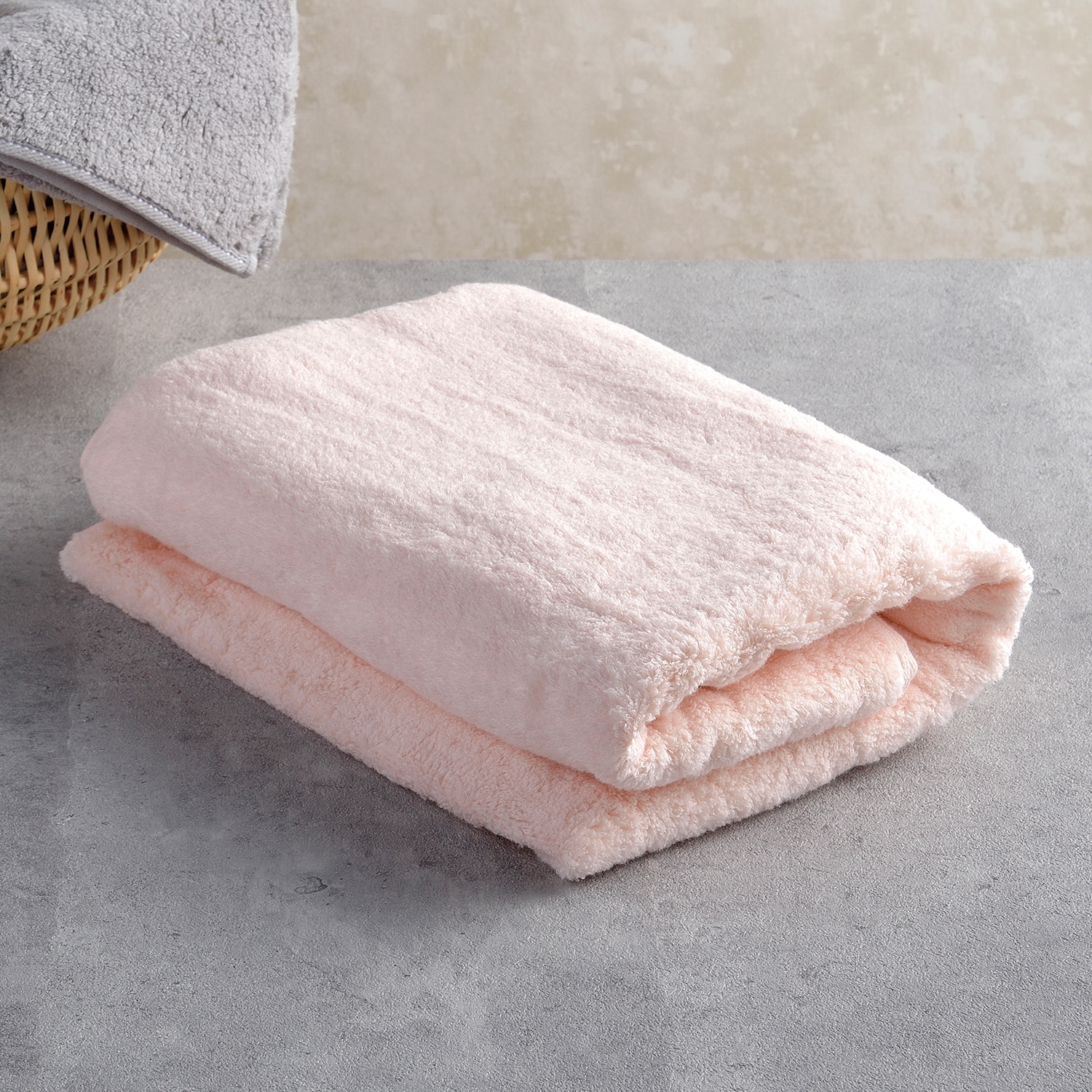 内野 スーパープレミアムリッチ バスタオル ピンク