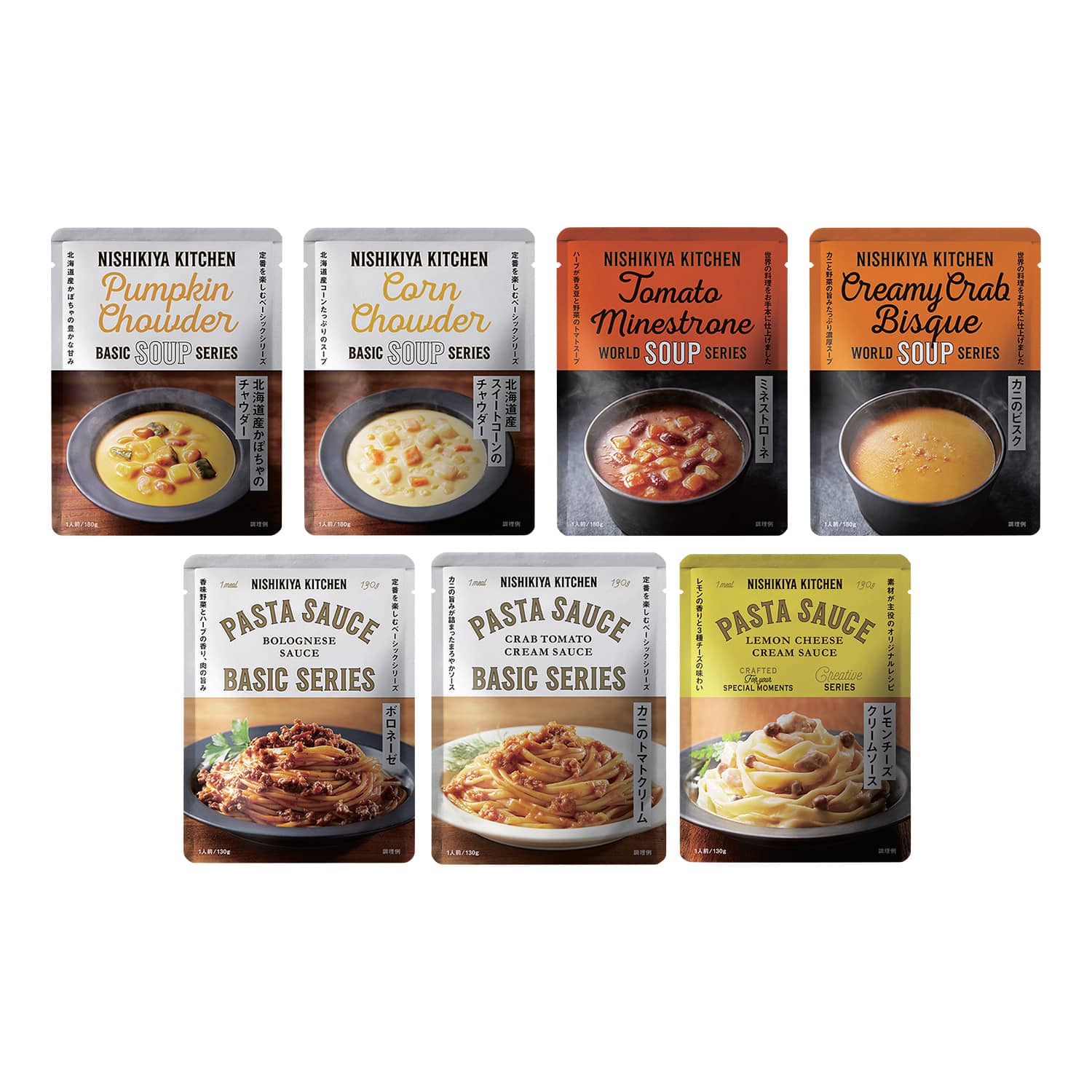 NISHIKIYA KITCHEN 人気のスープとパスタソース7種セット