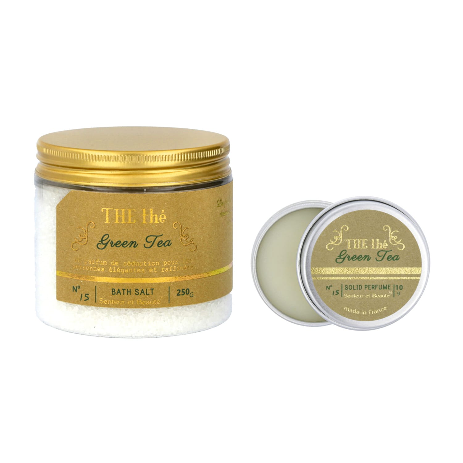 サンタール・エ・ボーテ　ザ・ティー バスソルト＆練り香水 グリーンティー