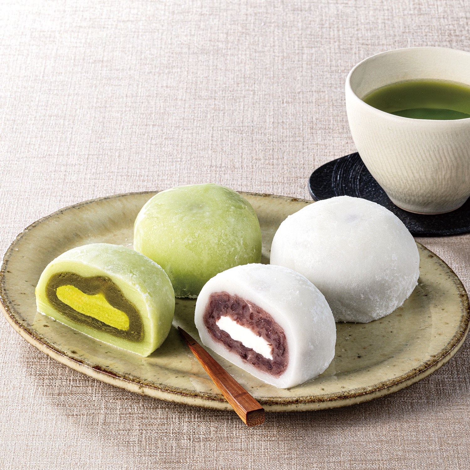 鈴木園のとろける抹茶大福とクリーム小豆大福 2種セット
