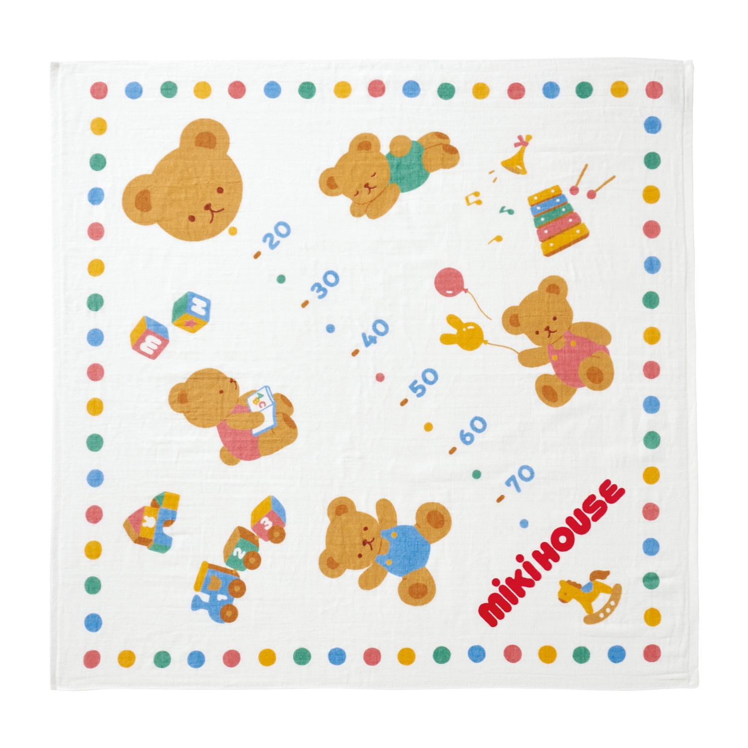 ミキハウス 身長計ガーゼバスタオル