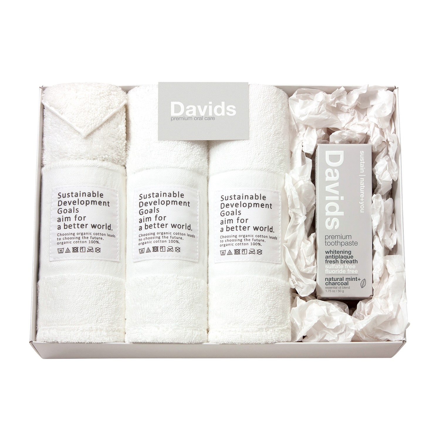 デイヴィッズ　ホワイトニングトゥースペースト・タオルセット
