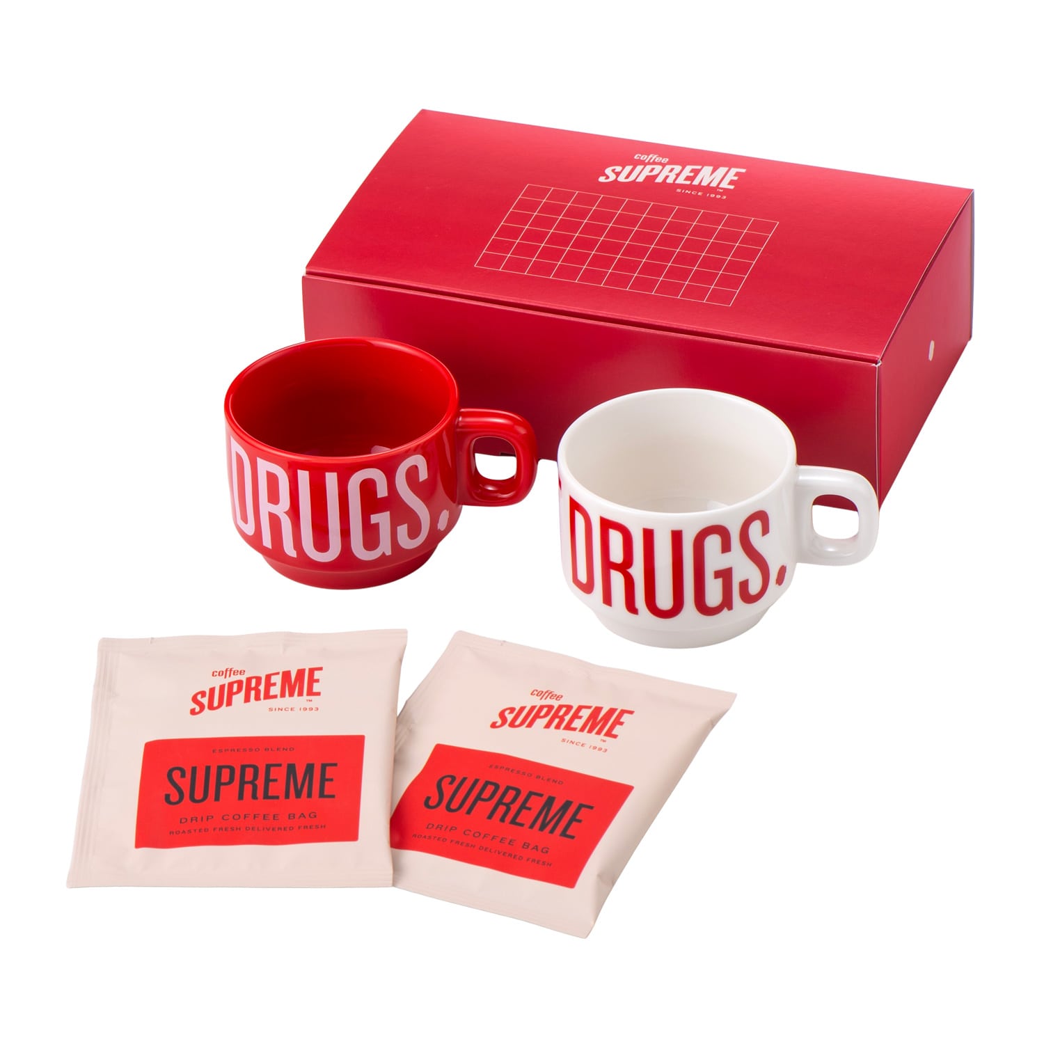 コーヒースプリーム マグカップ２個とドリップバッグ２個（SUPREME BLEND）のセット