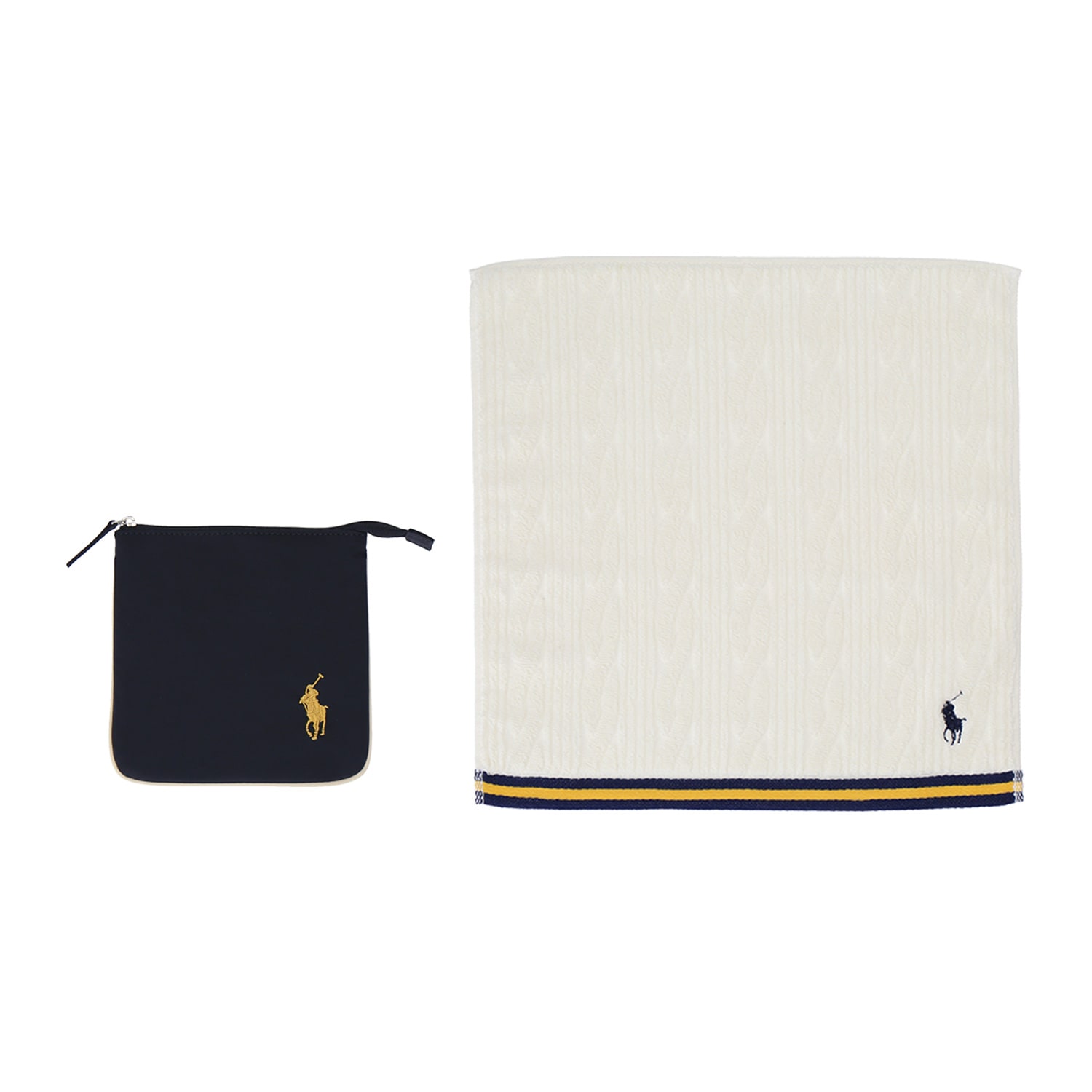 ポロ ラルフ ローレン ハンカチーフケース＆ラージタオルセット