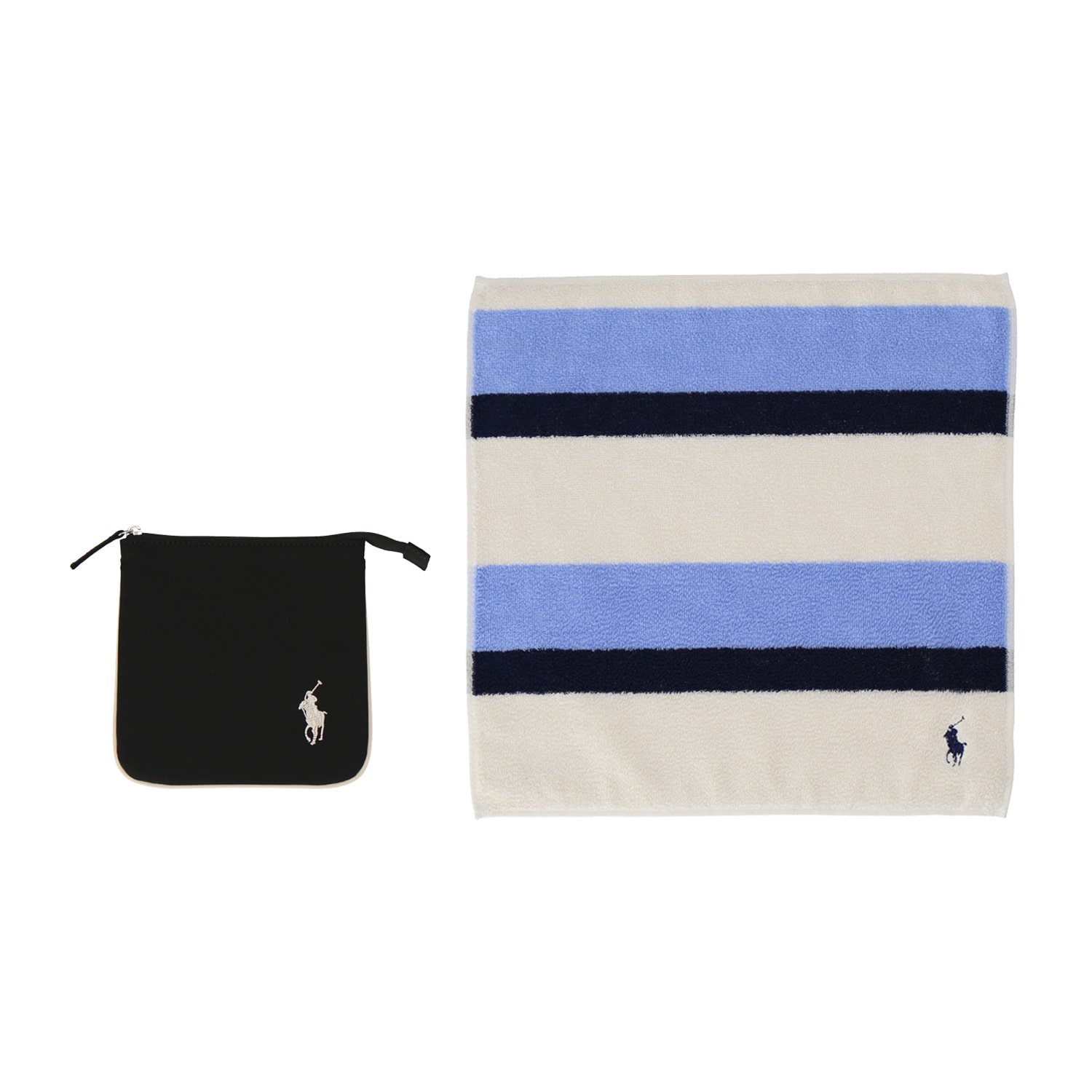 ポロ ラルフ ローレン ハンカチーフケース＆ラージタオルセット