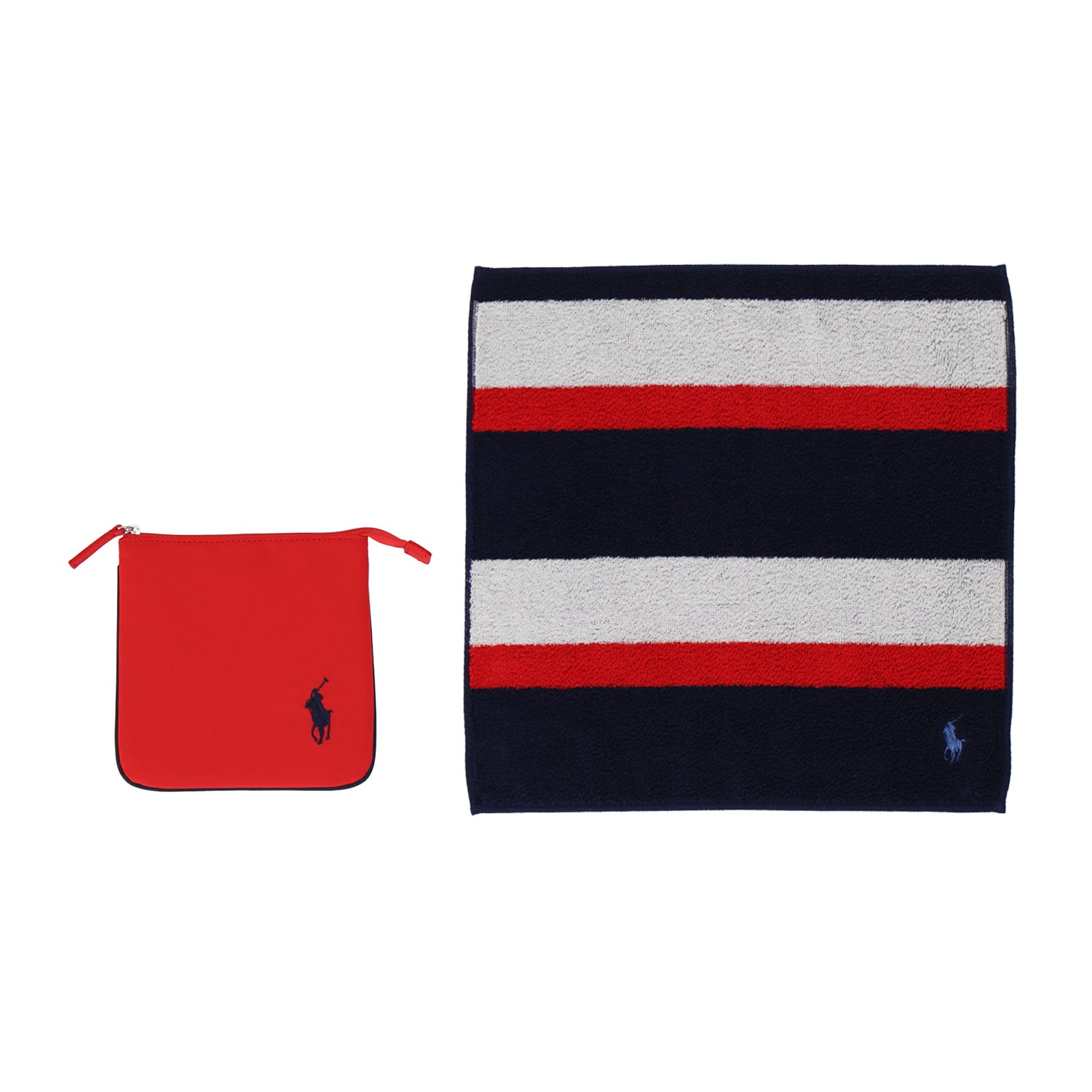 ポロ ラルフ ローレン ハンカチーフケース＆ラージタオルセット