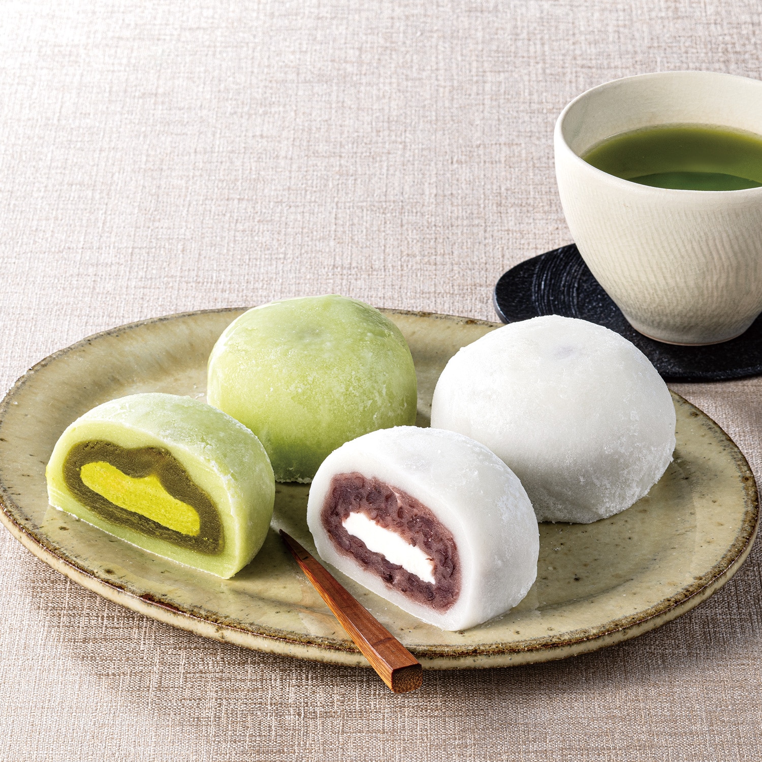 鈴木園のとろける抹茶大福とクリーム小豆大福 ２種セット