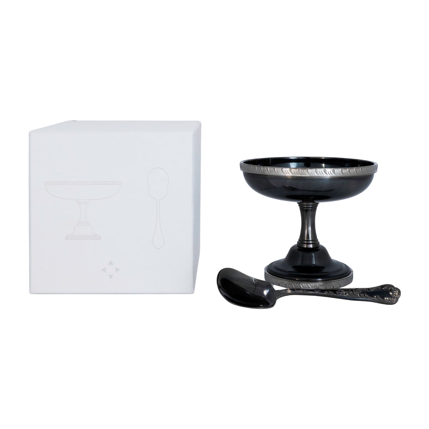 AS IT IS　アイスクリームカップ＆スプーン ブラック