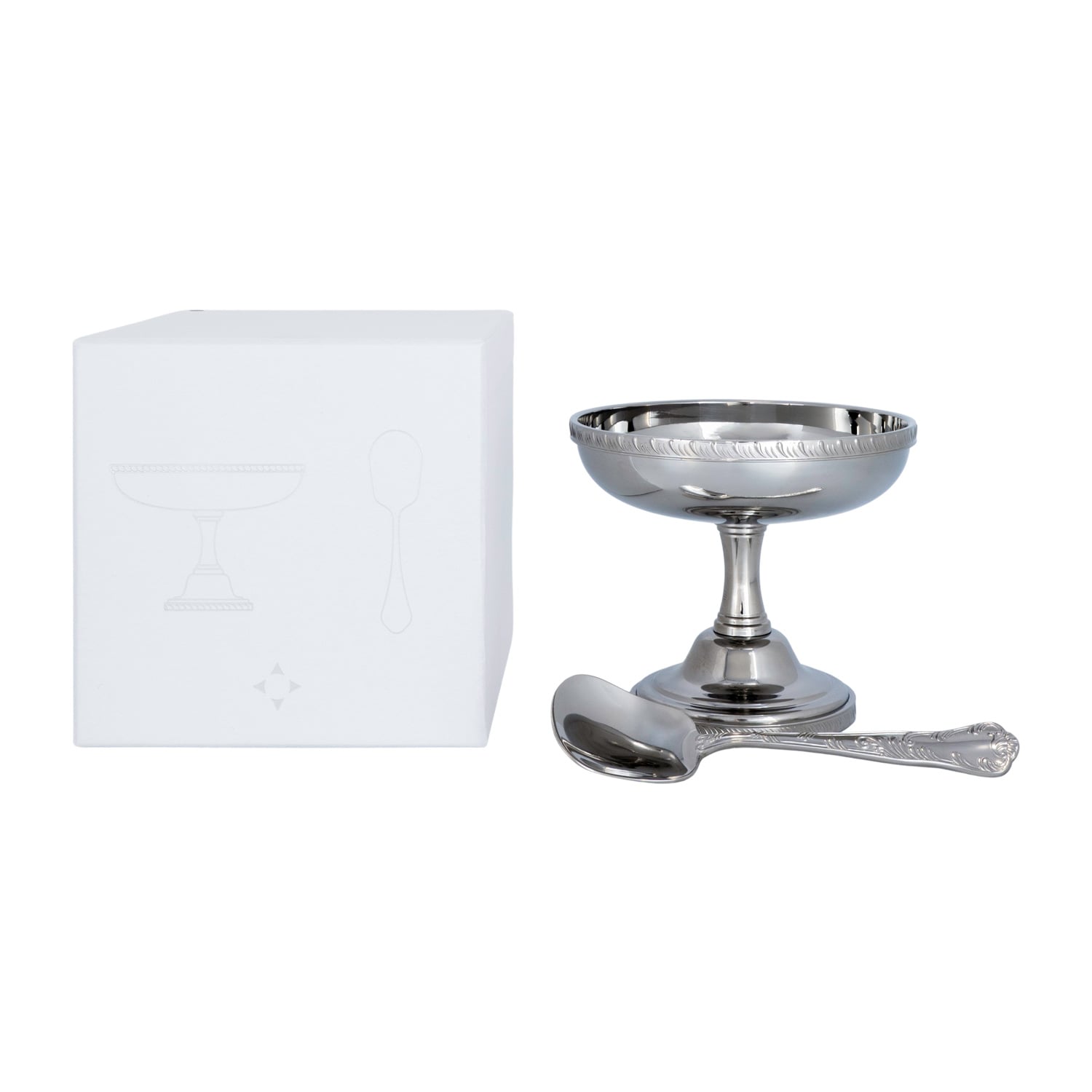 AS IT IS　アイスクリームカップ＆スプーン シルバー