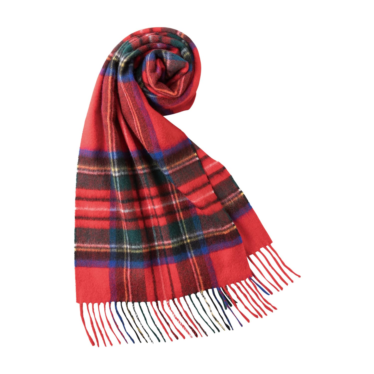 カシミヤチェックマフラー