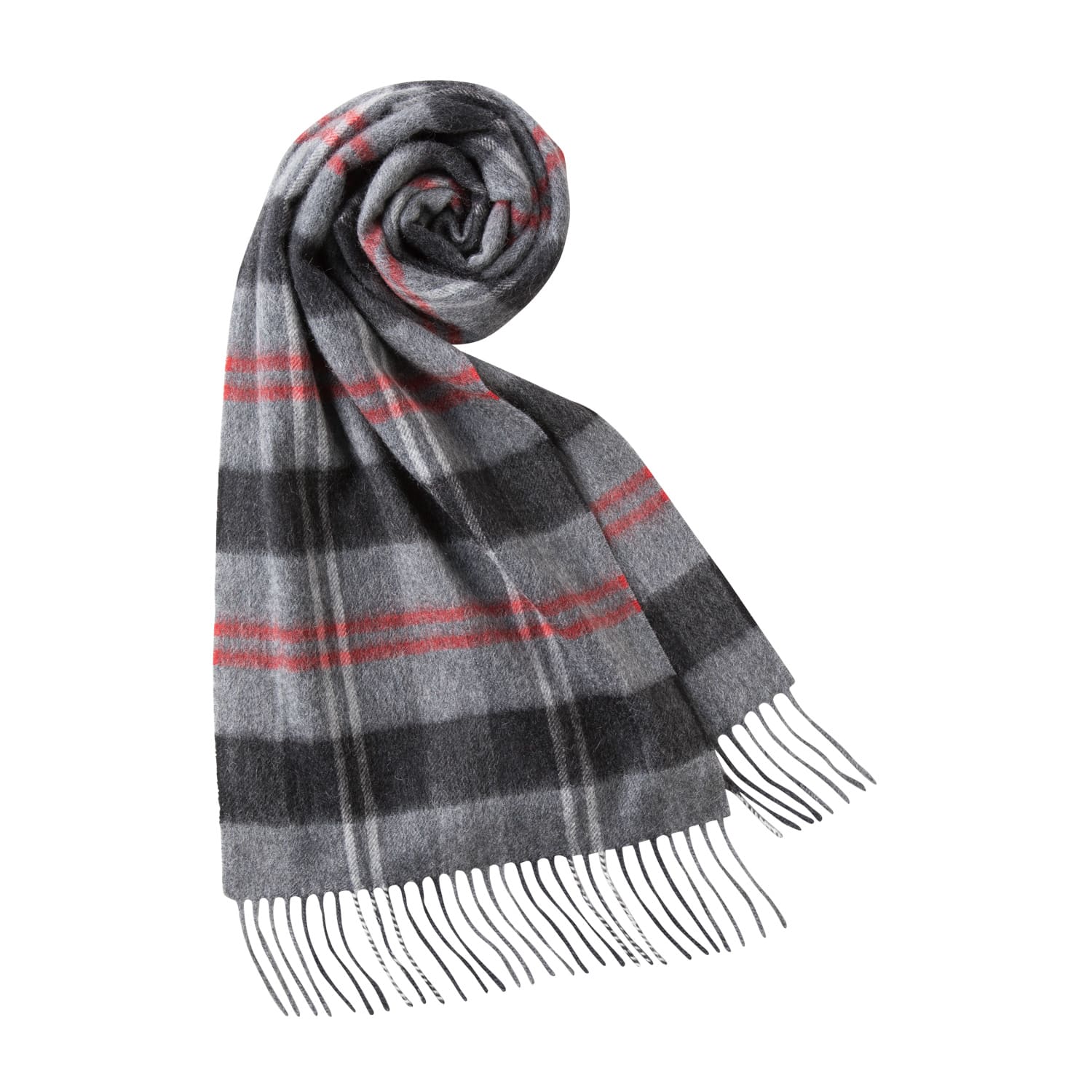 カシミヤチェックマフラー