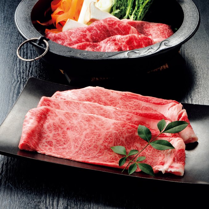 山形牛すき焼用＋ボルドー赤ワイン2本セット